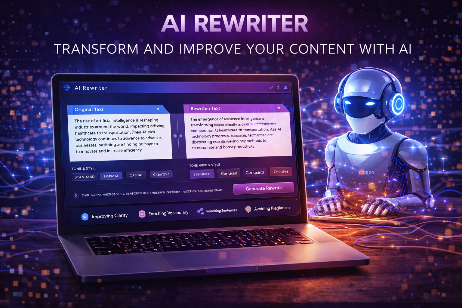 AI Rewriter: Transform, Improve, and Humanize Content with Artificial Intelligence