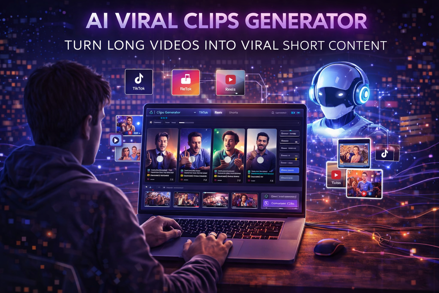AI Viral Clips Generator: Turn Long Videos into Viral Short Content Instantly